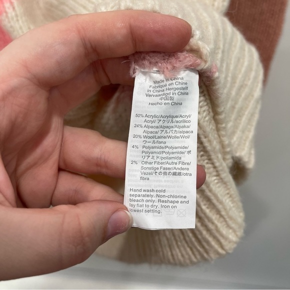 J. Crew Colorblock Slouchy Tunic Sweater Size XXS Alpaca Wool Knit - Picture 5 of 7